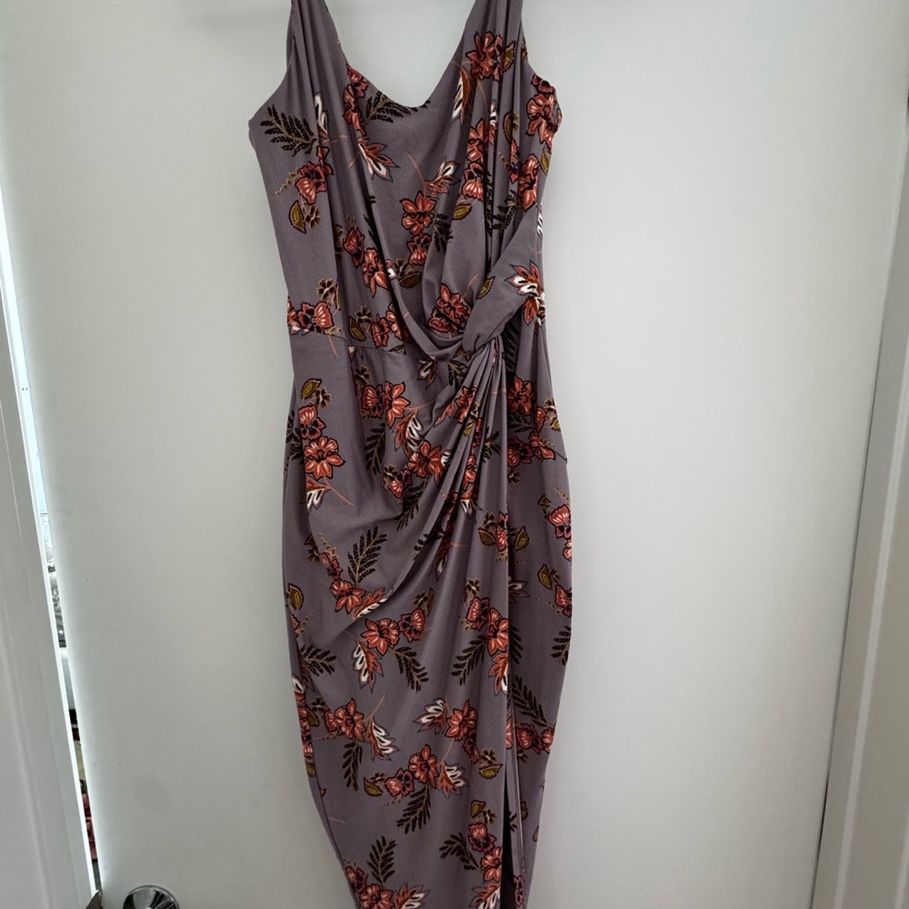 Midi Purple floral Dress